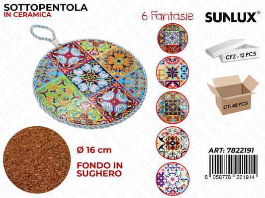 Sunlux Sottopentola Ceramica Ass. D.16CM