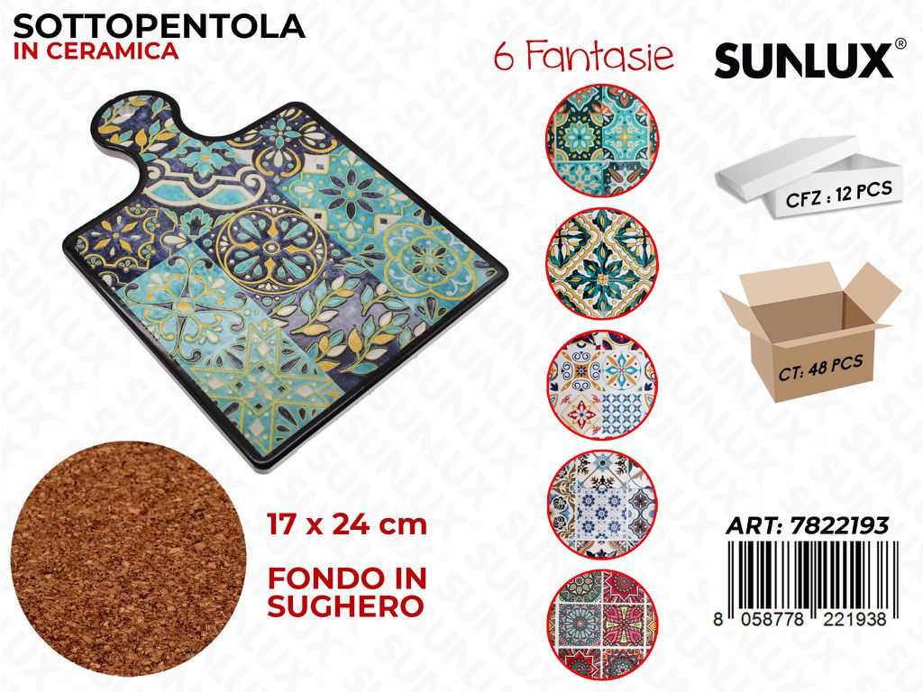 Sunlux Sottopentola Ceramica Ass. 17*24CM
