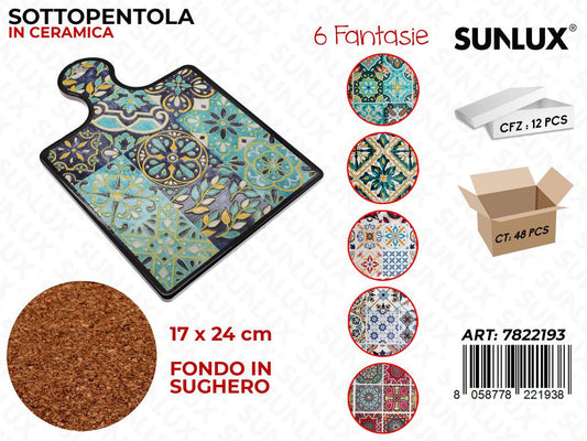 Sunlux Sottopentola Ceramica Ass. 17*24CM