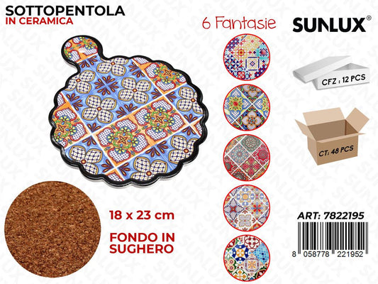 Sunlux Sottopentola Ceramica Ass. 18*23CM