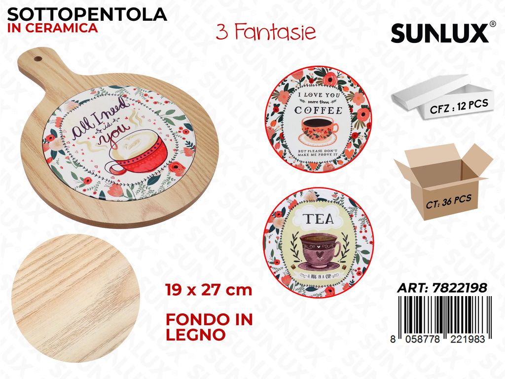 Sunlux Sottopentola Ceramica Ass. 19*27CM