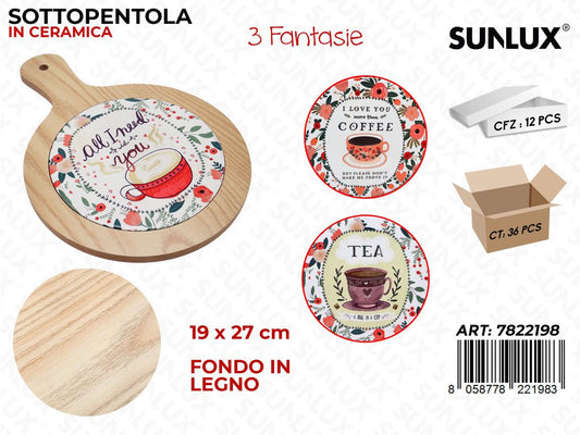 Sunlux Sottopentola Ceramica Ass. 19*27CM