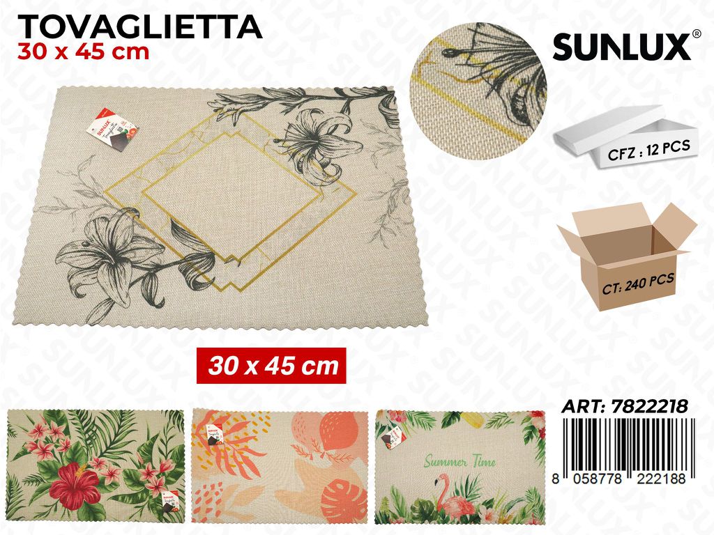 Sunlux Tovaglietta Fant. Ass. 30*45CM