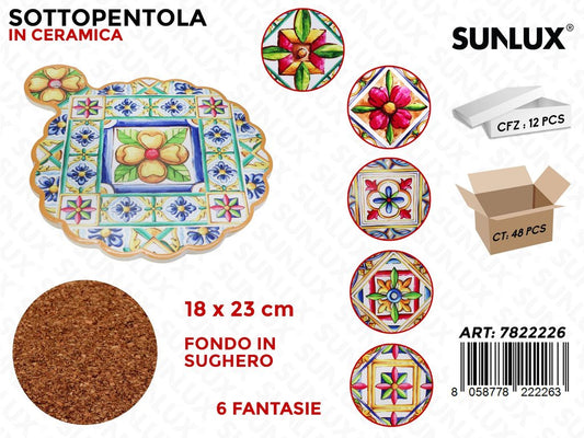 Sunlux Sottopentola Ceramica 18*23CM Ass.