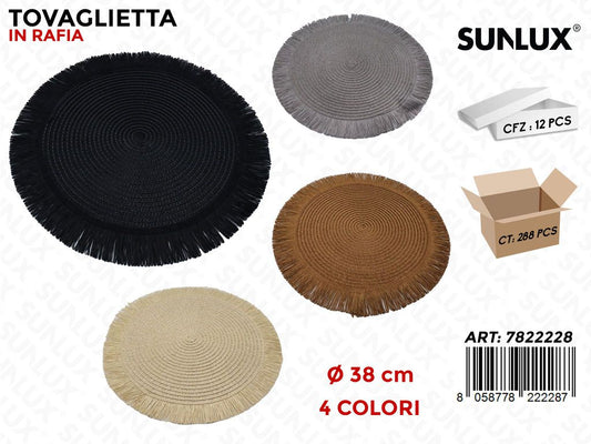 Sunlux Tovaglietta in Rafia D.38CM Ass.