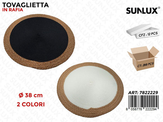 Sunlux Tovaglietta in Rafia D.38CM Ass.