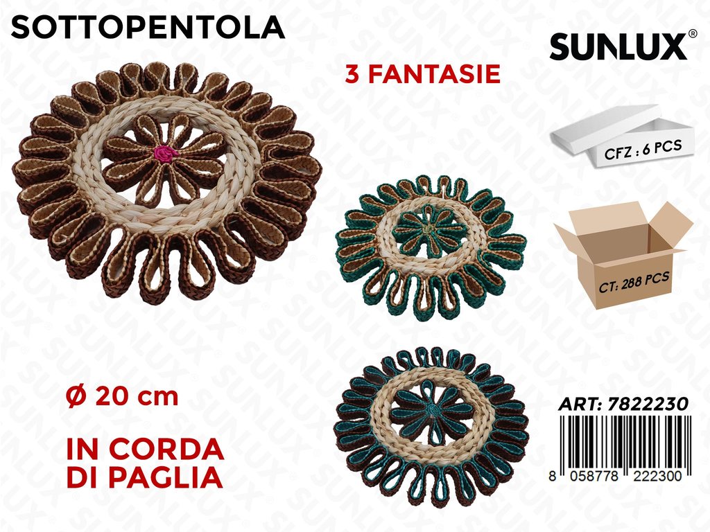 Sunlux Sottopentola in Corda D.20CM Ass.