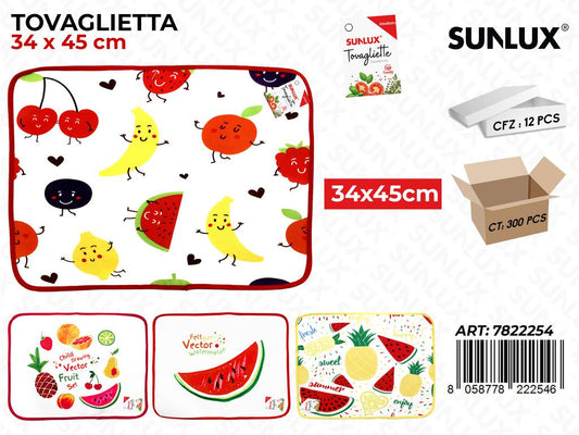 TOVAGLIETTA FRUTTA 34*45CM ASS.