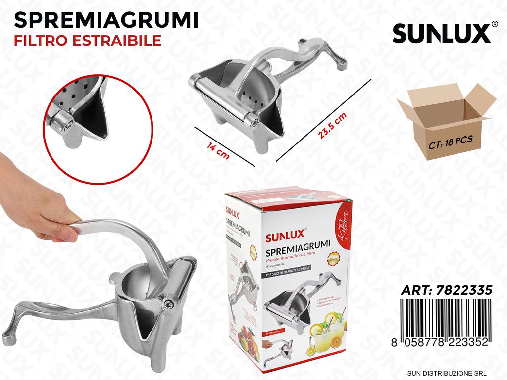 Spremiagrumi in Alluminio 14*23.5CM