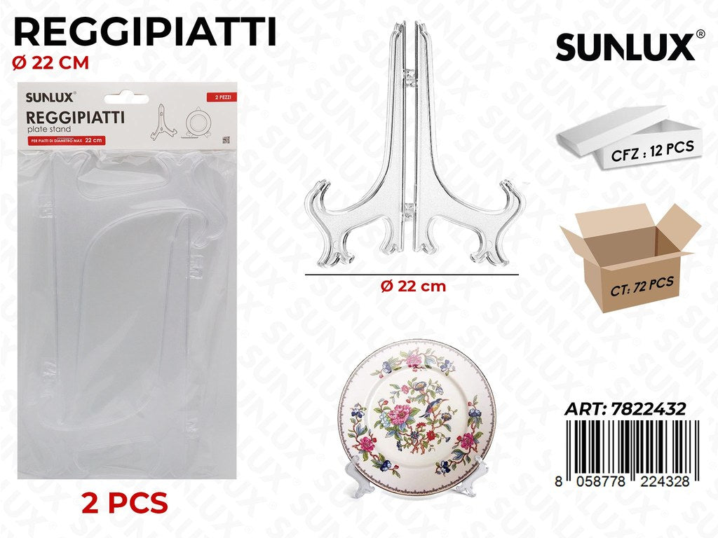 Sunlux Reggipiatti Plastica 2PCS 22CM