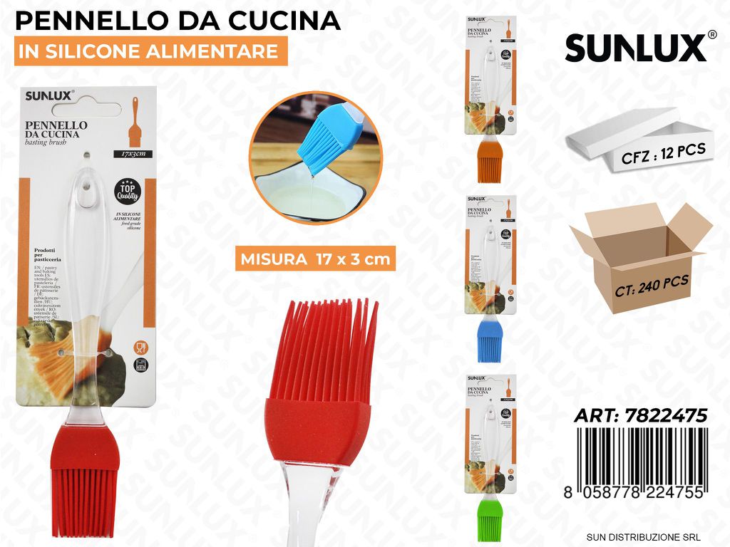 Pennello da Cucina Silicone 17*3CM Col. Ass.