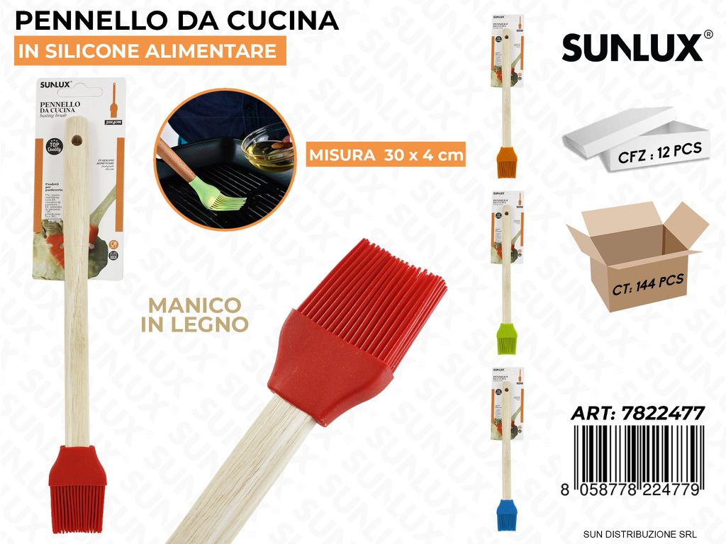 Pennello da Cucina Silicone 30*4CM Col. Ass.