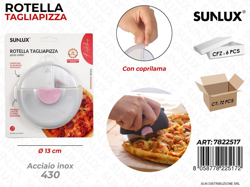 Rotella Taglia Pizza Acciaio 430 D.13CM
