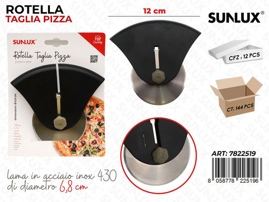 Sunlux Rotella Taglia Pizza Acciaio 430 12CM