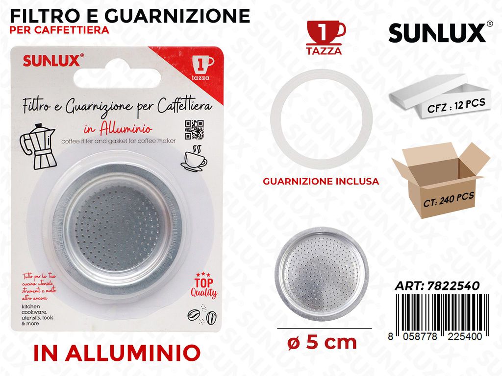 Filtro Caffettiera Allum. D.5.CM 1TAZZA
