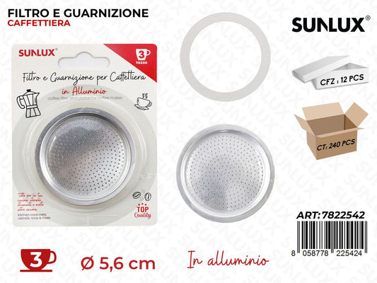 Filtro Caffettiera D.6 Cm 3 Tazze