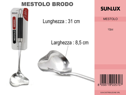 Mestolo Brodo in Acciaio da Cucina 31CM
