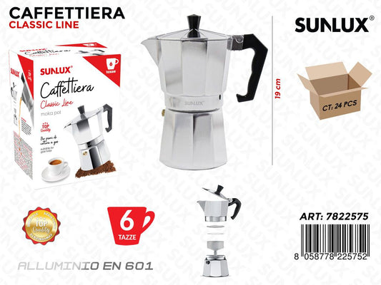 Caffettiera Classic 6TAZZE Alluminio En 601