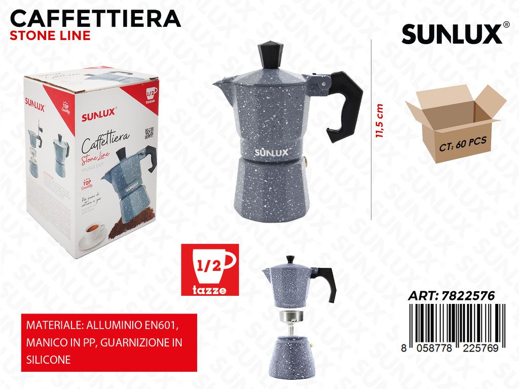 Caffettiera Stone 1/2TAZZA Alluminio En 601