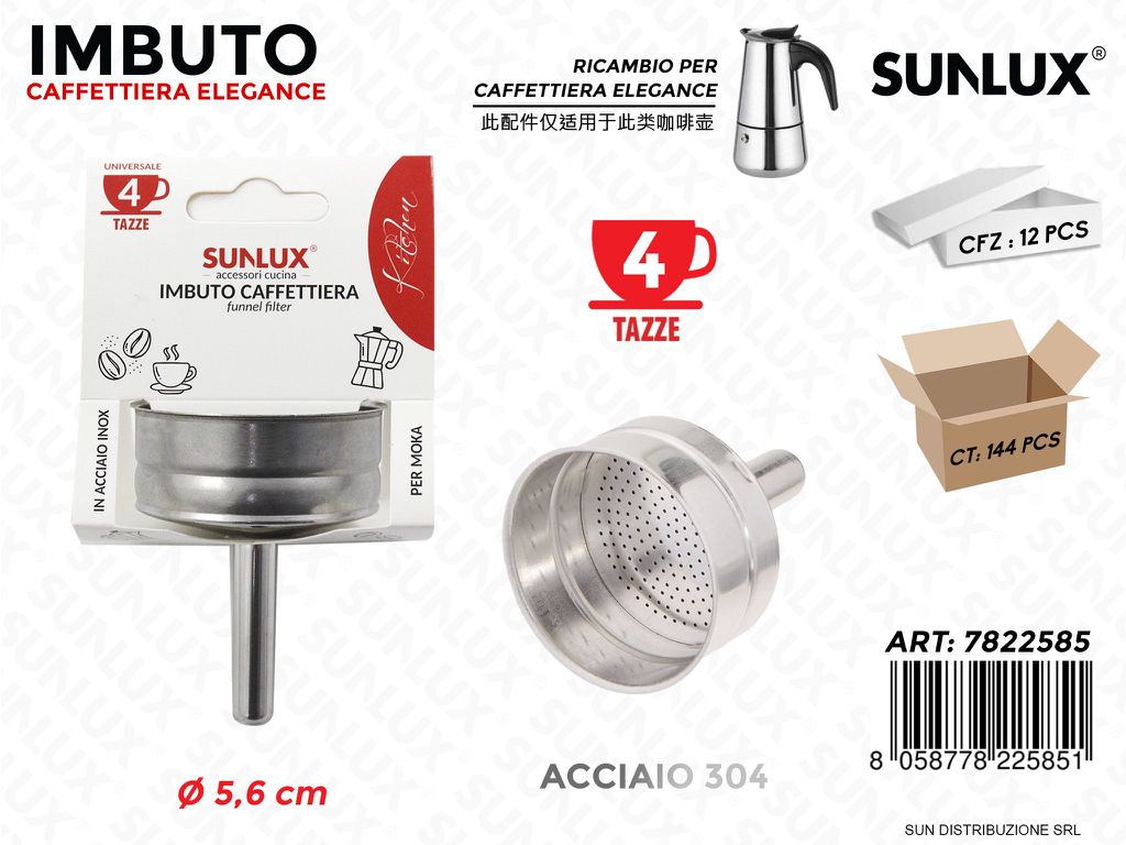 Imbuto Caffet. Elegance ACC.304 4T. 5.6CM