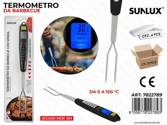 Termometro da Barbeque Acciaio 304 0-100