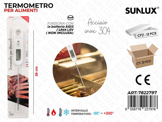 Sunlux Termometro Alimenti Acc. 304 26CM