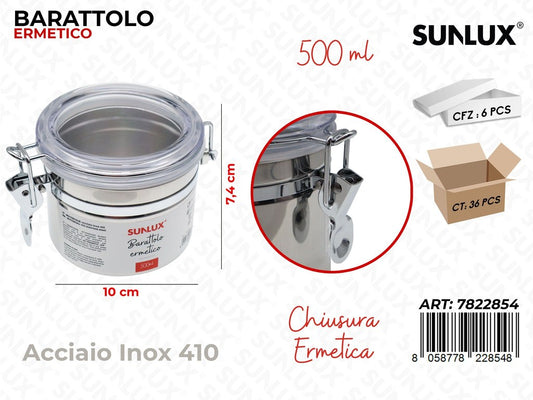 Sunlux Barattolo Ermetico Acc. 410 500ML 10*7.4CM