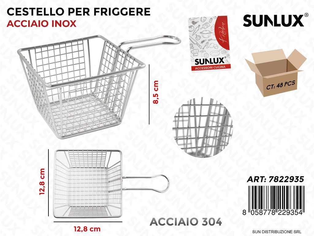 Cestello per Friggere Acciaio 304 12.8*12.8*8.5CM