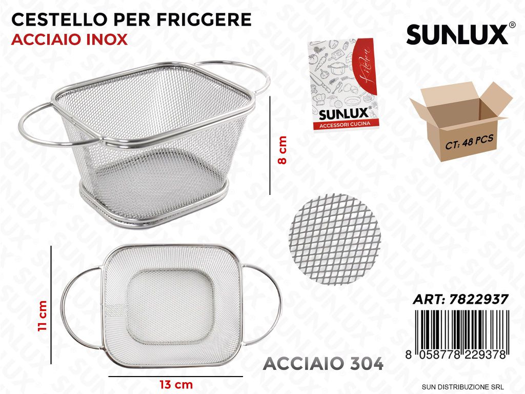 Cestello per Friggere Acciaio 304 13*11*8CM