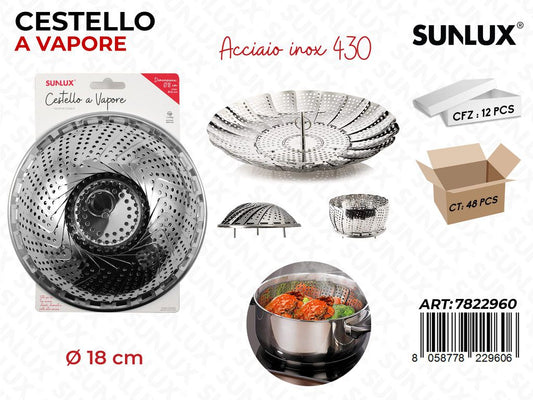 Cestello a Vapore Acciaio 430 D.18 Cm