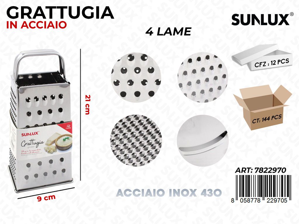 Grattugia 4LAME in Acciaio 430 9*21CM