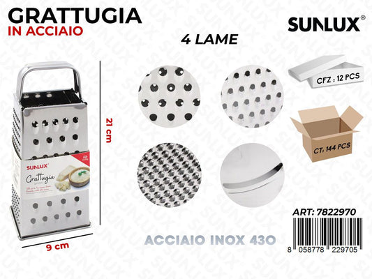 Grattugia 4LAME in Acciaio 430 9*21CM