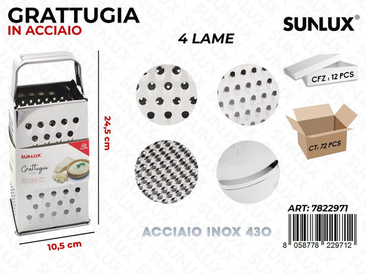 Grattugia 4LAME in Acciaio 430 10.5*24.5CM