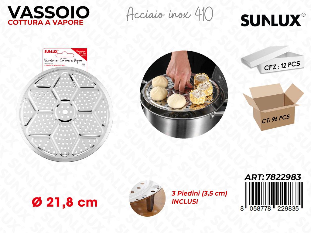 Sunlux Vassoio Cottura Vapore Acc. 410 21.8Cm