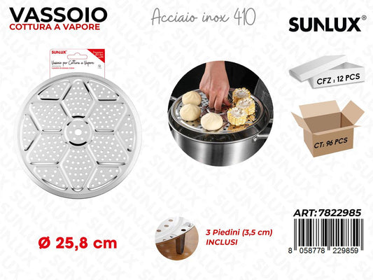 Sunlux Vassoio Cottura Vapore Acc. 410 25.8CM