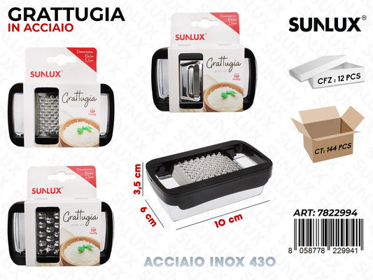 Sunlux Grattugia in Acciaio 430 10*3.5*6CM