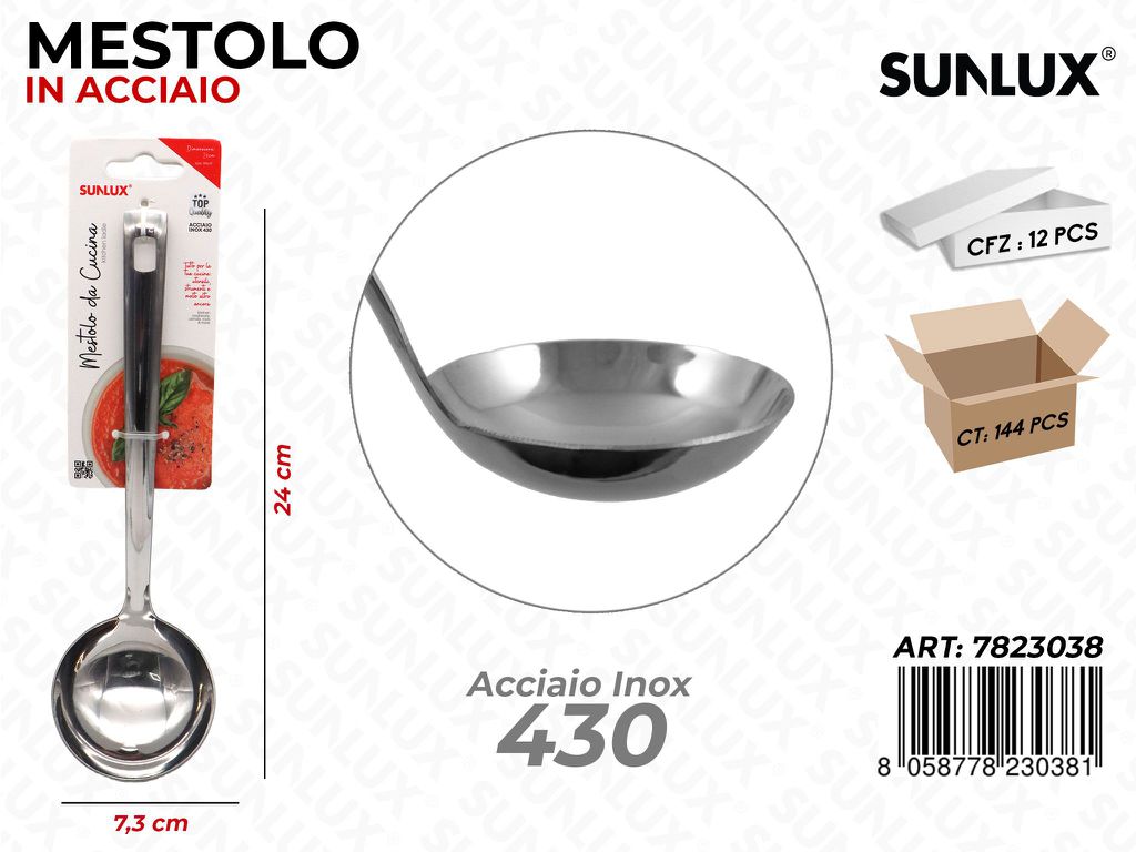 Mestolo in Acciaio 430 7.3*24CM