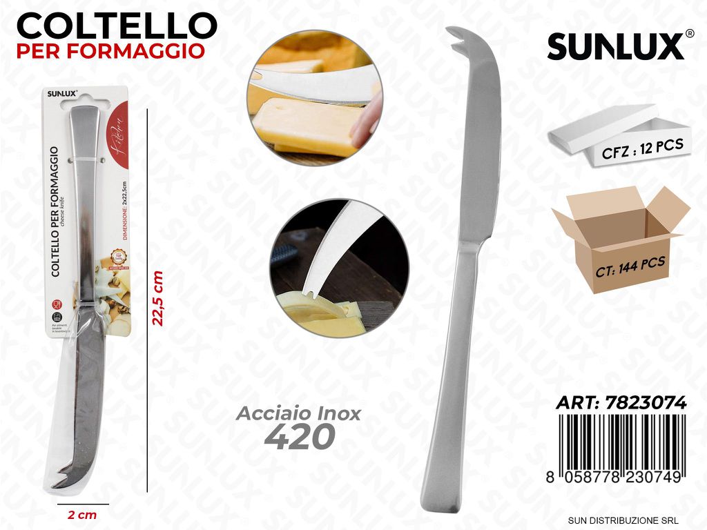 Coltello per Formaggio in Acciaio 420 2*22.5CM