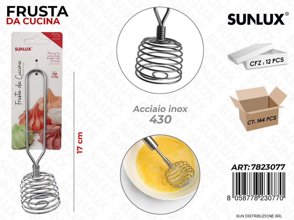 Frusta da Cucina in Acciaio 430 17CM