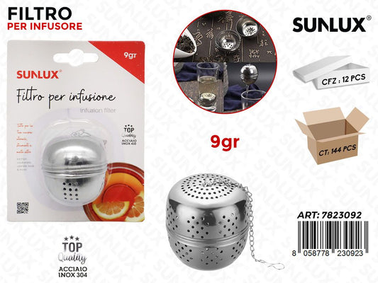 Sunlux Filtro per Infusione Acciaio 304 9GR