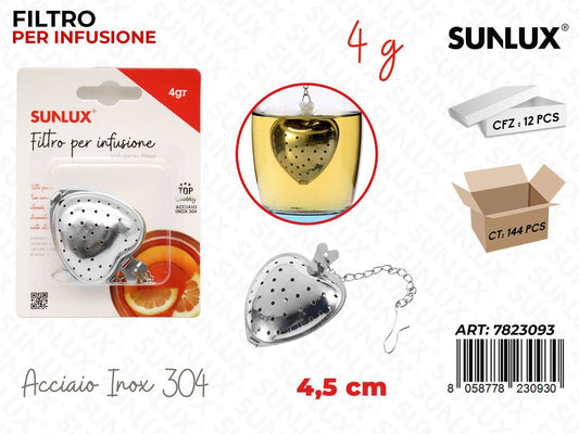 Sunlux Filtro per Infusione Acciaio 304 4.5CM