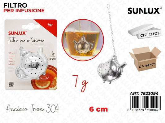 Sunlux Filtro per Infusione Acciaio 304 6CM