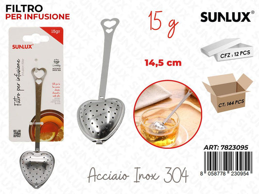Sunlux Filtro per Infusione Acciaio 304 14.5CM