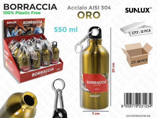 Borraccia Acciaio Aisi 304 550ML Oro