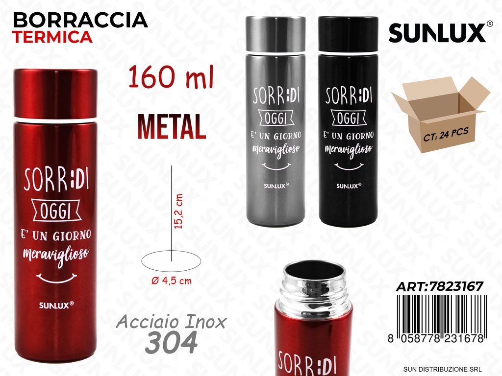 Borraccia Termica Acciaio 304 160ML 4.5*15.2CM