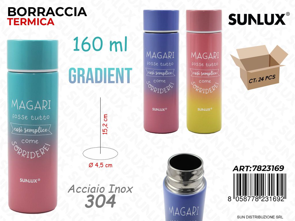 Borraccia Termica Acciaio 304 160Ml 4.5*15.2Cm