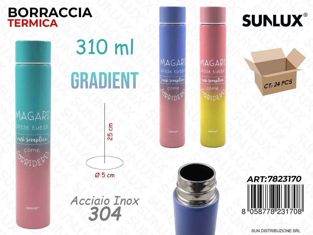 Borraccia Termica Acciaio 304 310ML 5*25CM