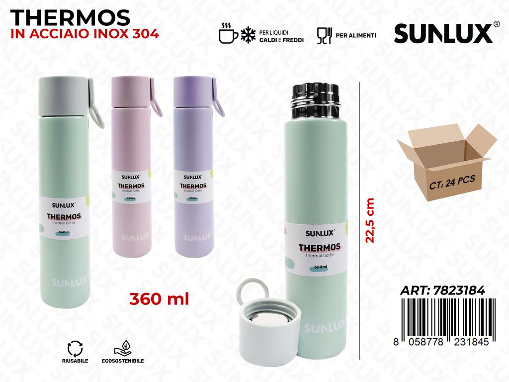 Sunlux Thermos Acc. Inox 304 360ML 22.5CM