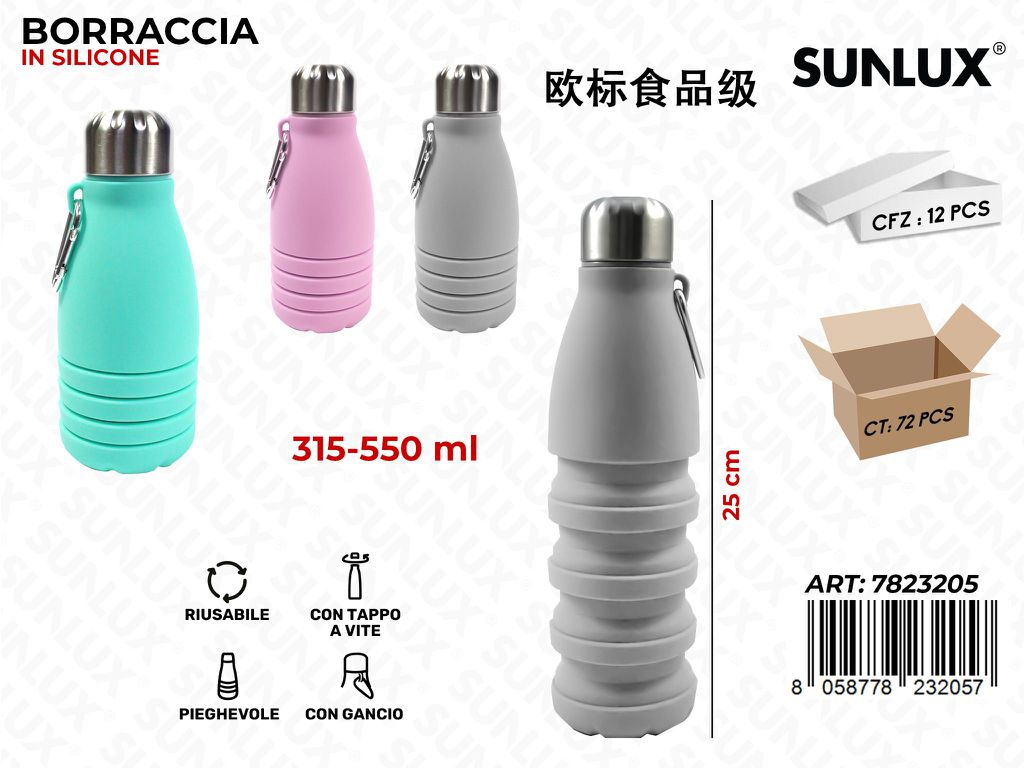 Sunlux Bicchiere Pieg. Silicone 315-550ML 25CM