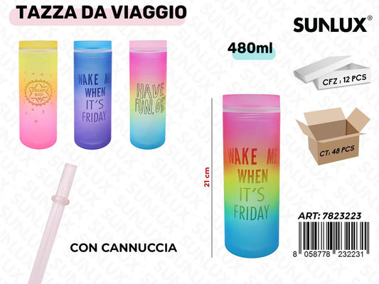 Sunlux Tazza da Viaggio Ass. 480ML 21CM